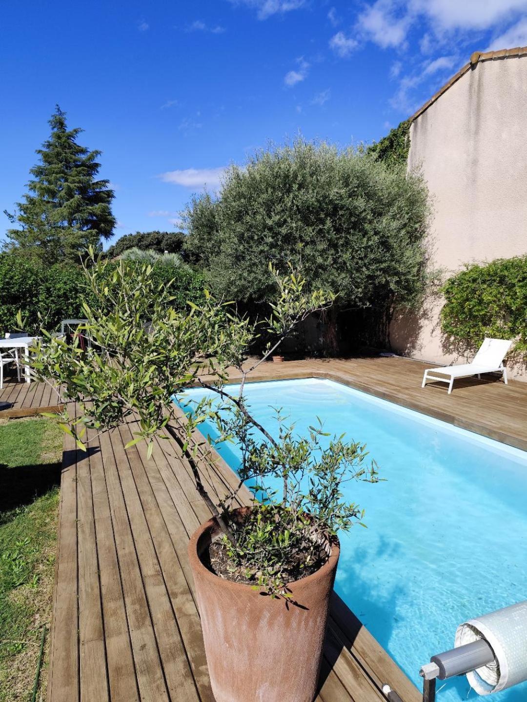 Chambre studio indépendante au calme vue sur piscine Teyran Extérieur photo